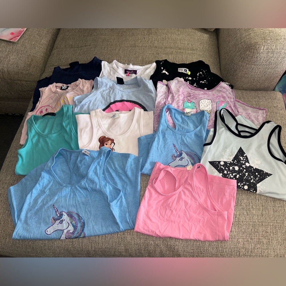 Lot of 12 tank tops for girls size 5/6